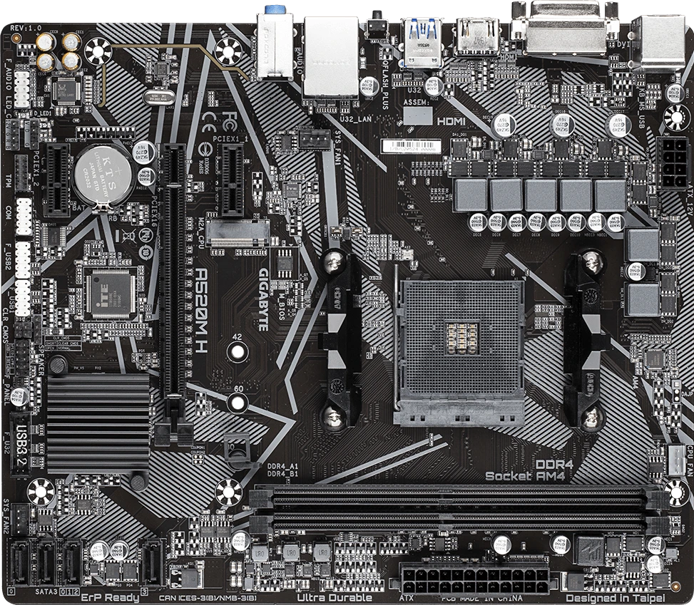 Gigabyte A520M H (Rev. 1.x)